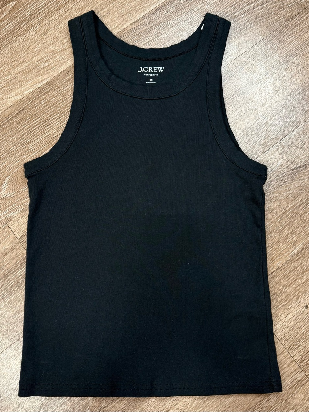 J. Crew Black Ribbed Tank Top